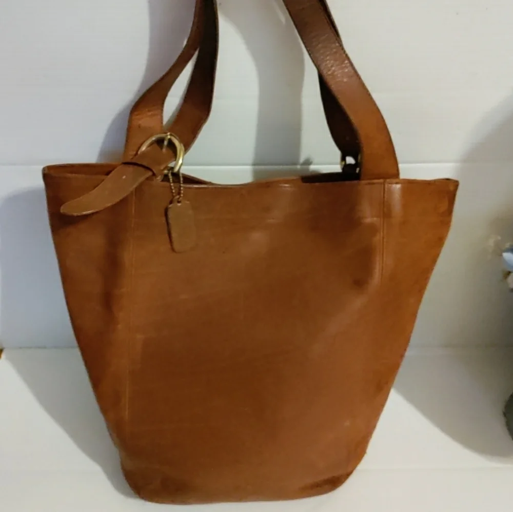 Vintage Coach XL Soho Carryall Weekender Shoulder Tote Bag 4082 British Tan